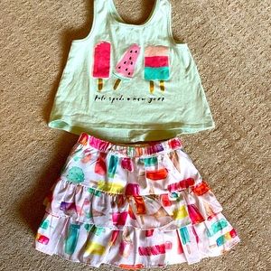 Kate Spade New York Ice pop tank and skirt set 3T